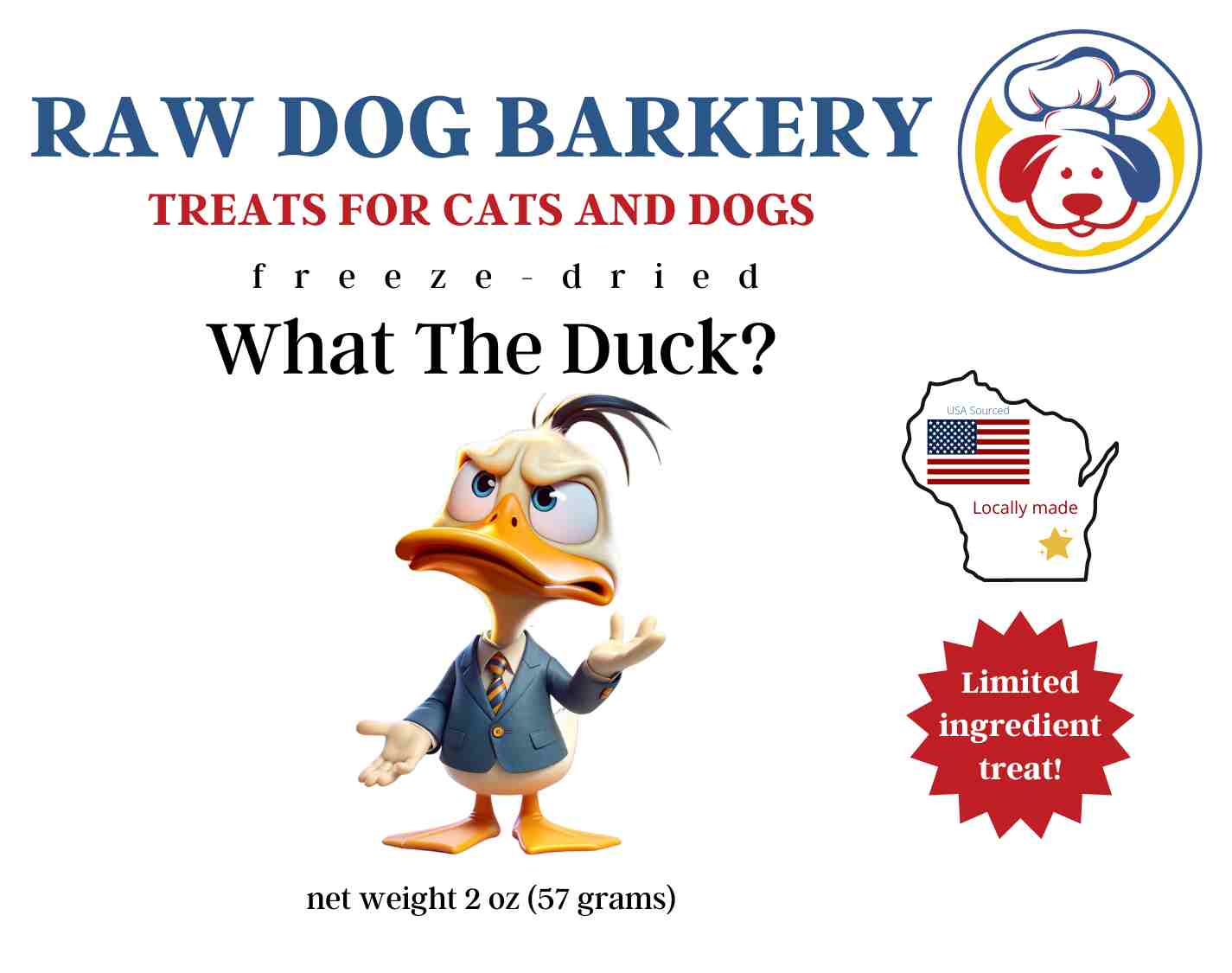 Duck Giblets What The Duck? FreezeDried Raw Dog Barkery