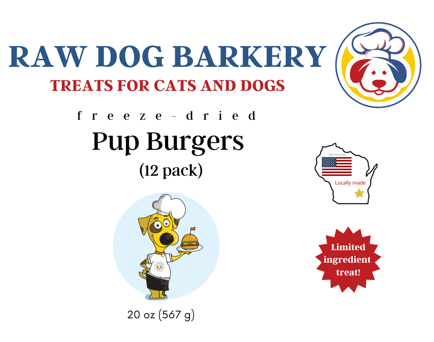 Pup Burgers - 12 pack