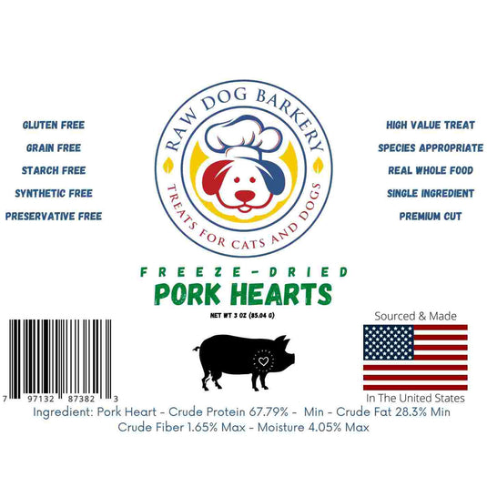 Pork Hearts Freeze-Dried